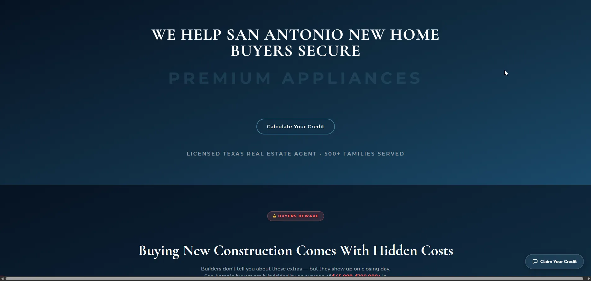 Smart Buyer Rebates landing page — real estate brokerage client website